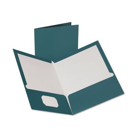 Tops Business Forms Oxford, Two-Pocket Laminated Folder, 100-Sheet Capacity, Metallic Teal 5049561